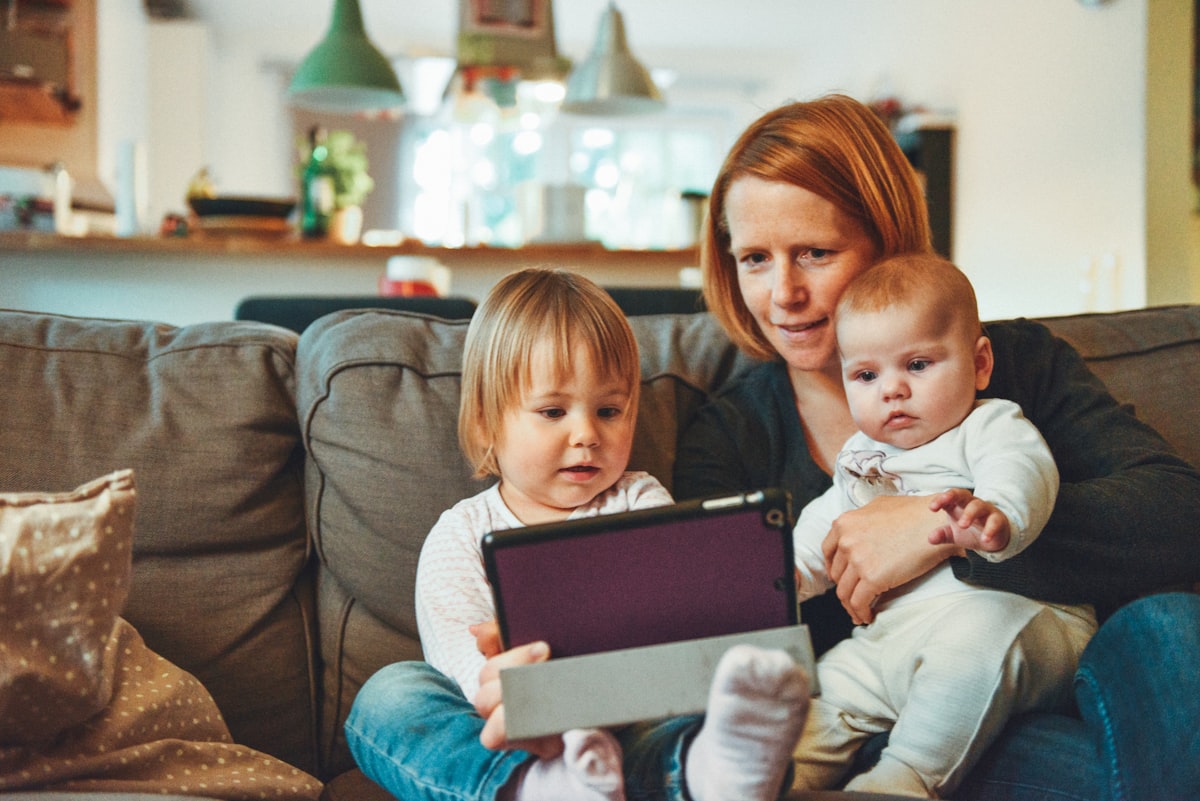 A warm home environment with books and learning materials
